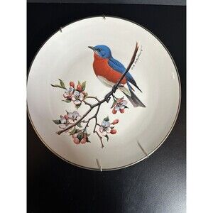 Avon Bluebird Blue Bird North American Songbird Plate Don Eckelberry Design